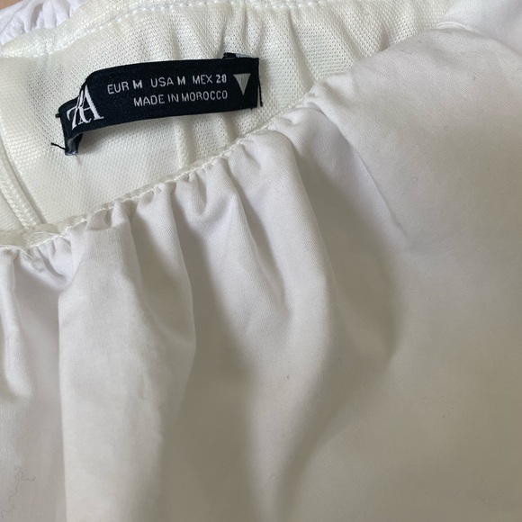 Blogger Favorite Zara White Ruched Mini Dress, M - Picture 5 of 5